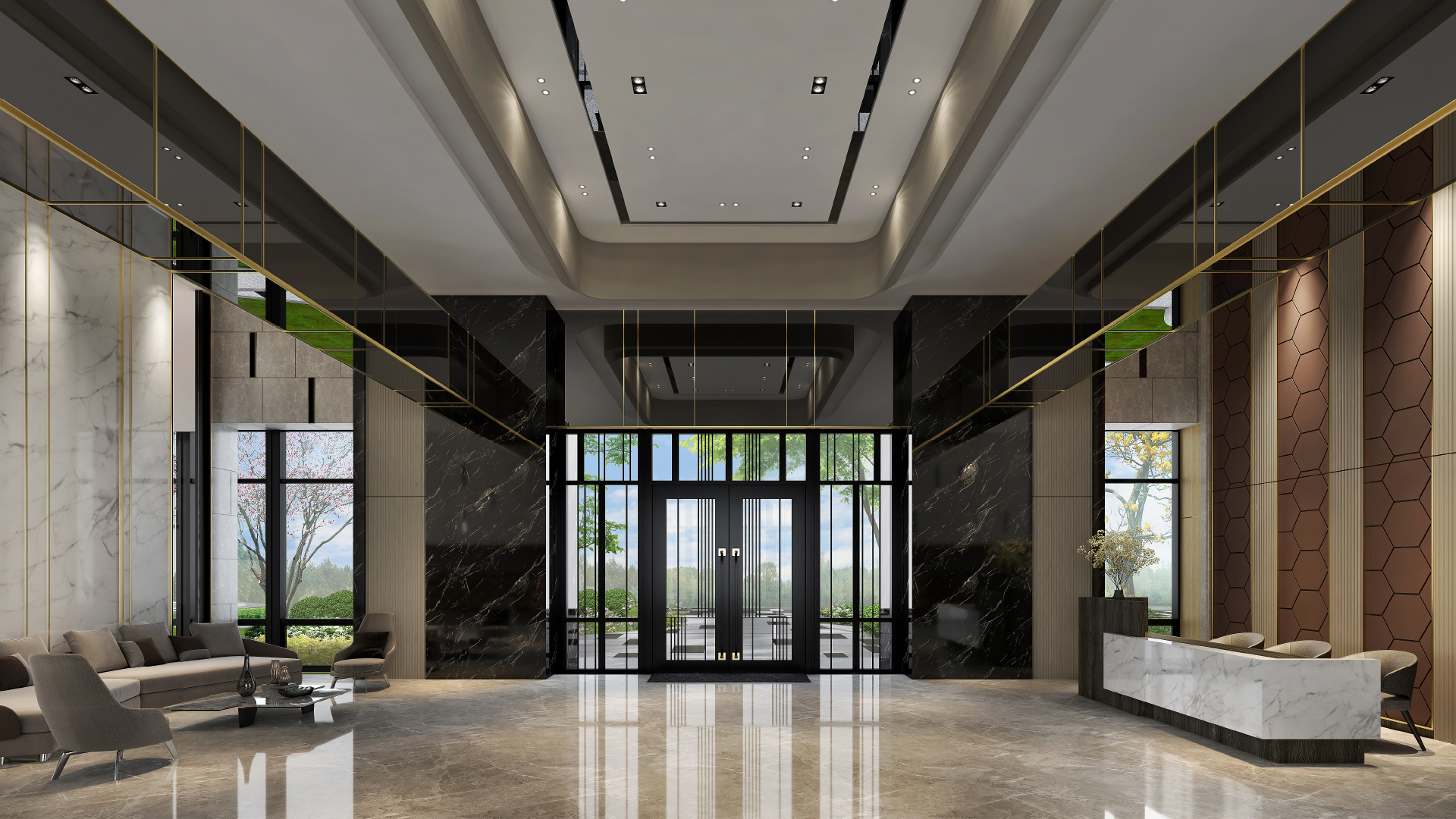 餘慶接待大廳3D示意圖